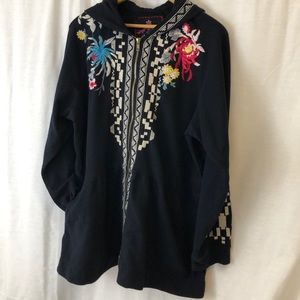 Johnny Was zippered sweatshirt/jacket